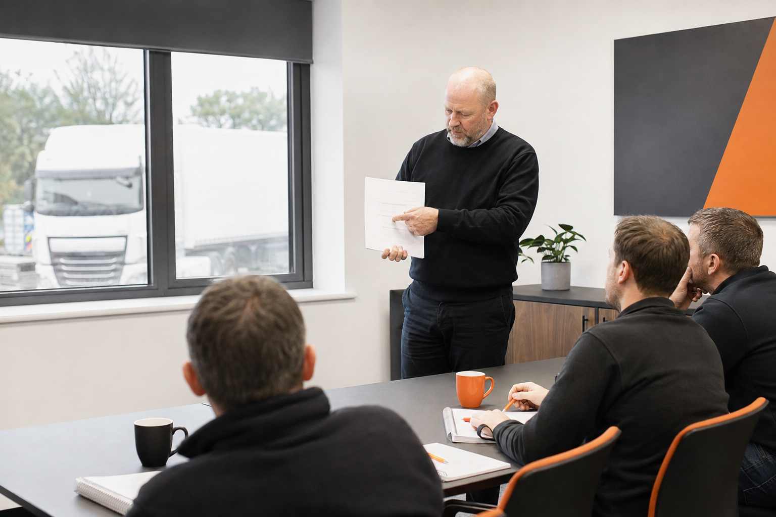 Illustrative classroom training for transport managers